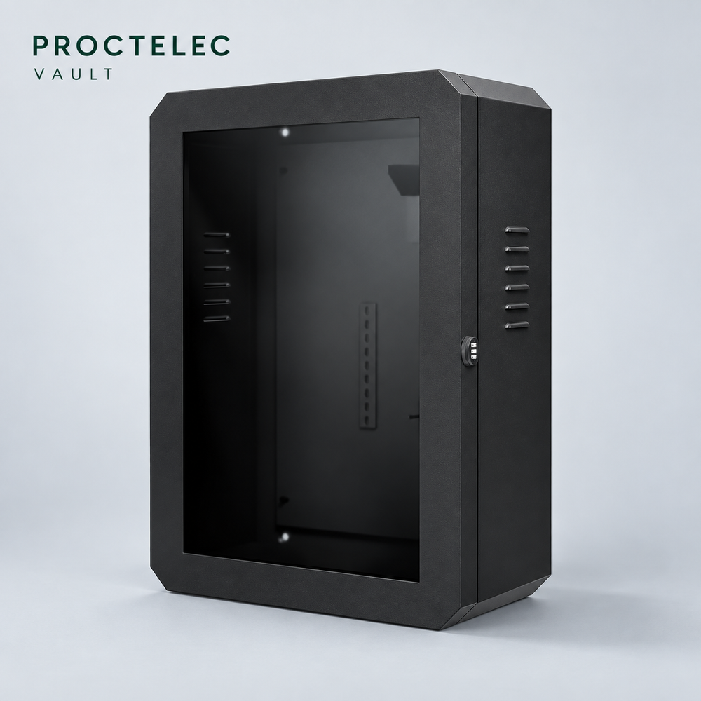 Coffret métallique Vault pour limiter l’accès à une borne murale